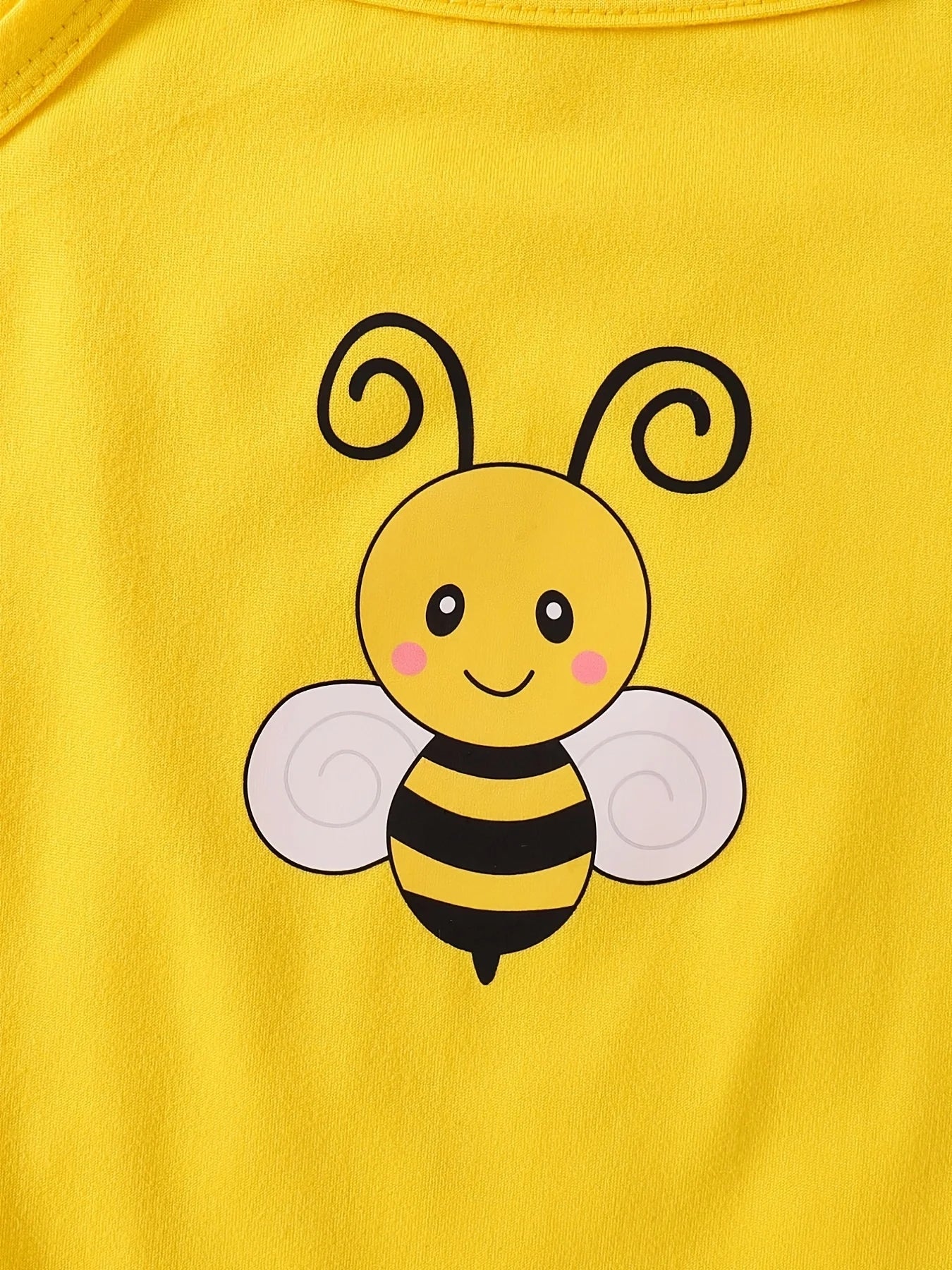 Summer New Arrival Baby Bee Element Sleeveless Bodysuit 3-Piece Set