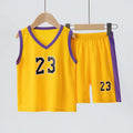 Summer CHILDREN'S Basketball Suit Boys and Girls Sports Vest Shorts Suit 23rd Handsome Boys and Students Vest Suit 2-piece.
