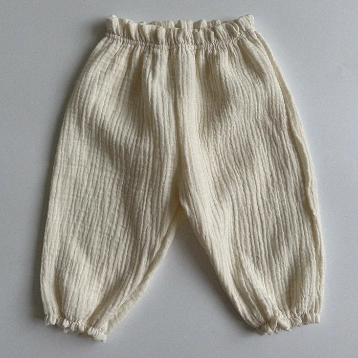 Summer New Baby Pants Korean Kids Spring Organic Cotton Loose Tiger Bear Floral Print Pants Boys And Girls Lantern Trousers