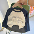 New Autumn Girls and Boys Long Sleeve T-shirt Base Shirt Letter Korean Style Children Clothing