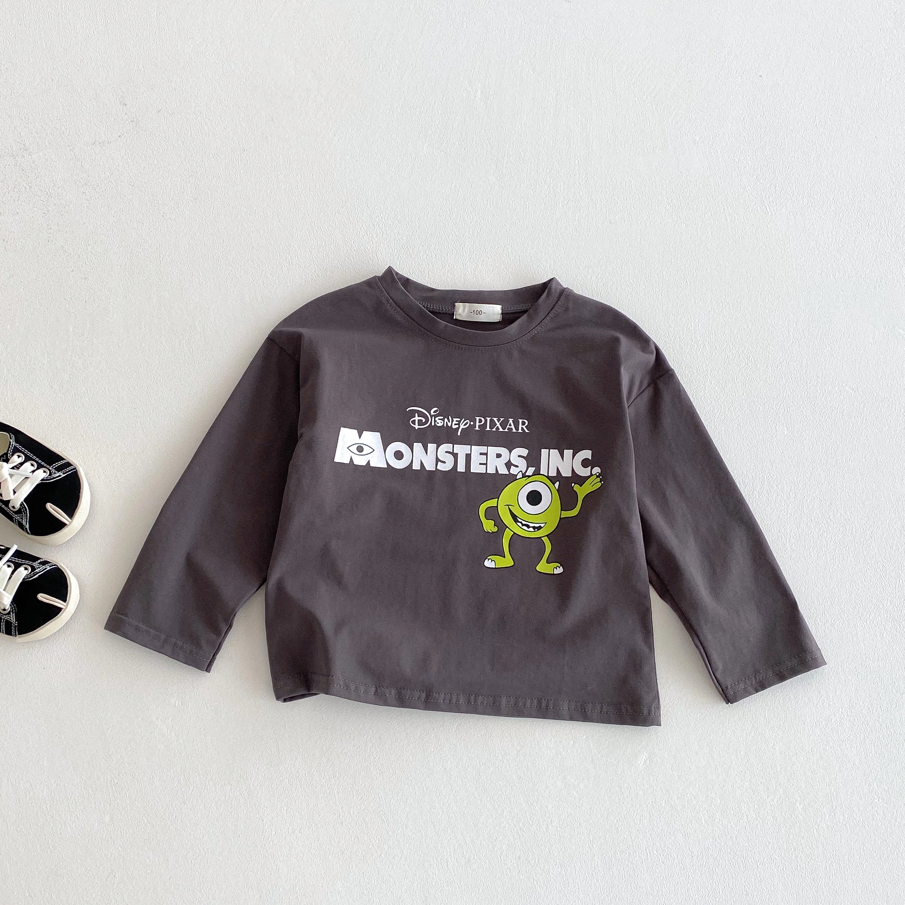 Autumn Clothing Baby Boy's Base Shirt Tops Long-sleeved Children's Clothes Cartoon Disney Casual Round Collar Pullover Blouse
