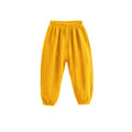 Summer Korea Children Pants Casual Girls Boys Cotton Linen Solid Color Loose Pleated Pant Trousers Girls Hight Waist Harem Pants