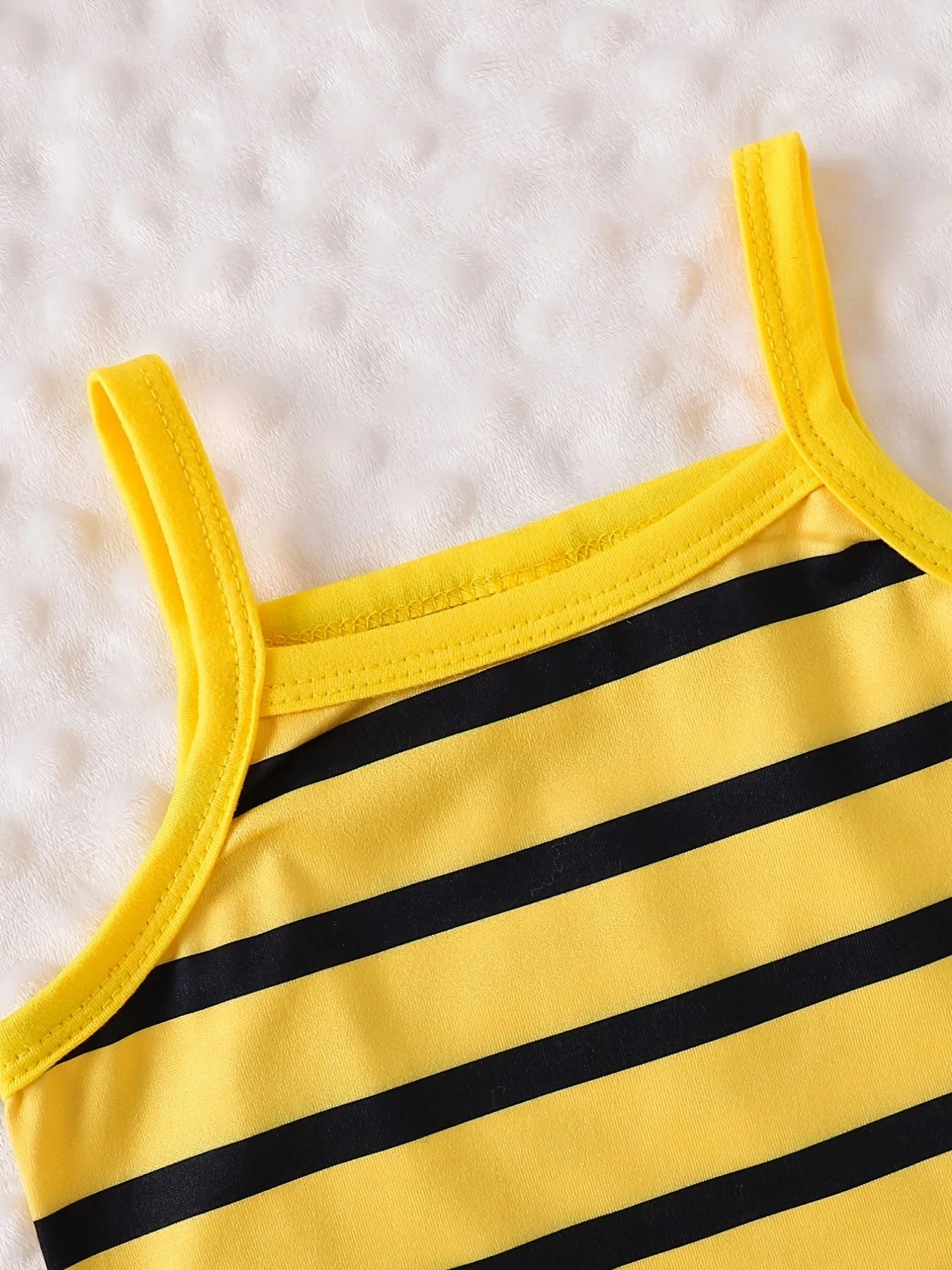 Summer New Arrival Baby Bee Element Sleeveless Bodysuit 3-Piece Set