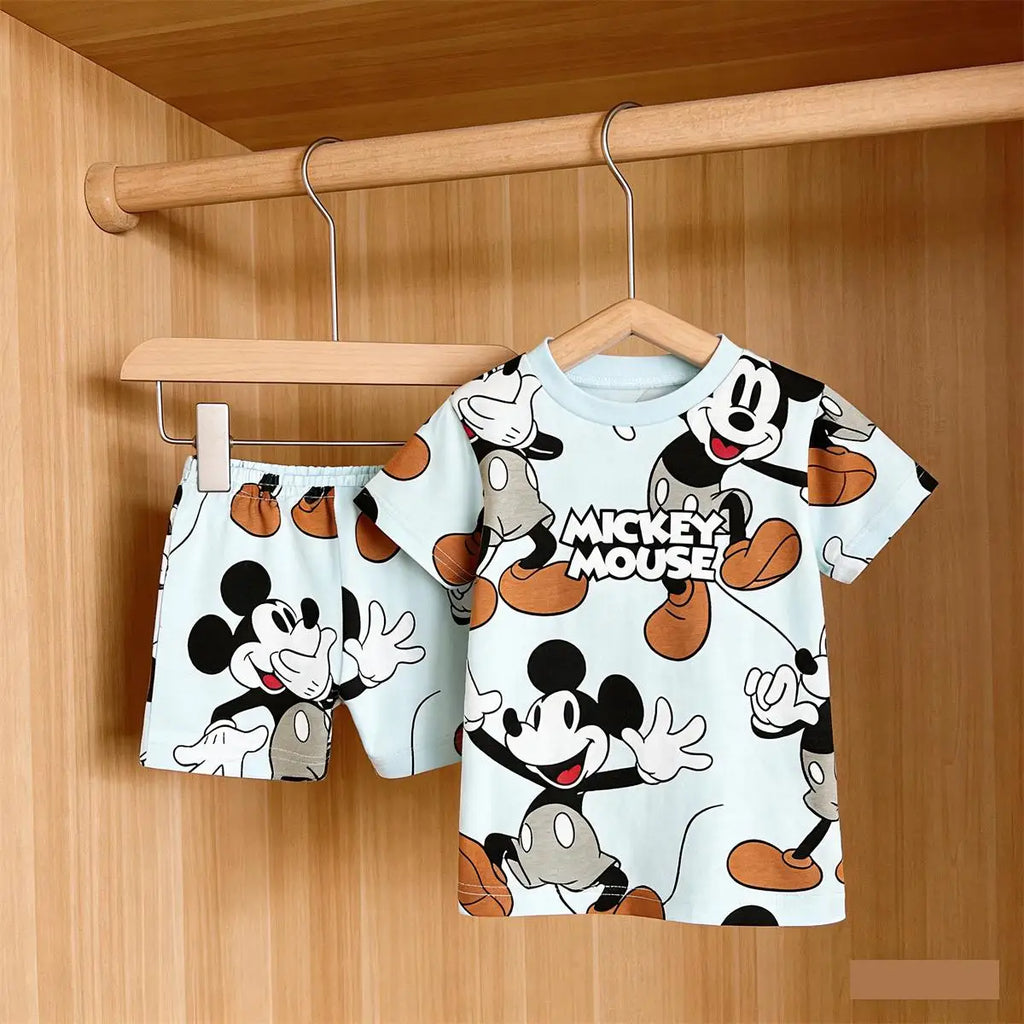 Lovely Tshirt+Shorts Two Piece Set 1-4Years Old Girls Boys Short-sleeved Outfits Toddler New Casual Sports Clothes Baby Clothes