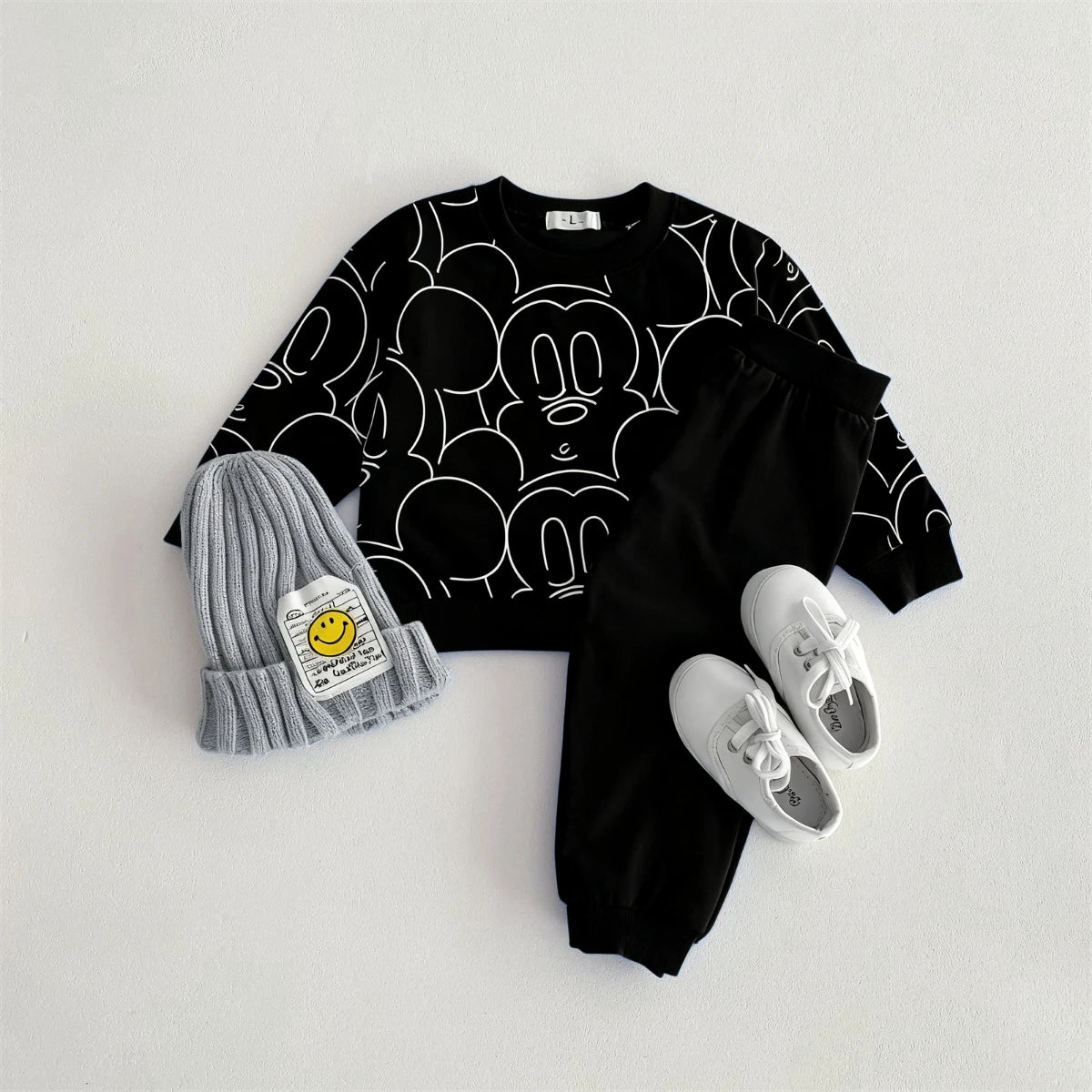 0-3 Age Toddler Costume Mickey Tracksuits Autumn Fashion Casual Long Sleeved Suit Sweatshirt + Trousers Baby 2piece/set Disney