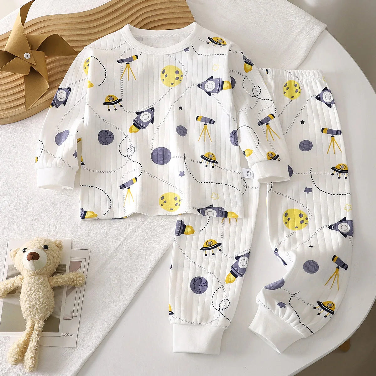 Children Sets CottonLong Sleeve Home  Sleepwear Children's Clothing Boy Girl Autumn winter Tops Pants Suits  Kids Clothes