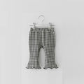 autumn  Newborn Infant Baby Girls trousers Girl Plaid bell-bottoms  Fashion Baby clothing