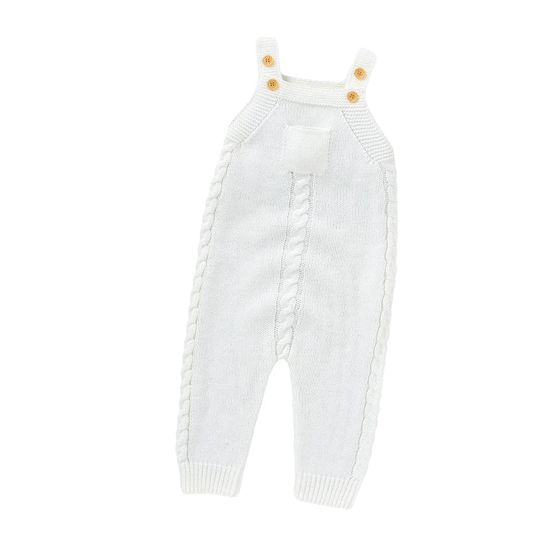 Baby Rompers for Boys Girls Solid Sleeveless Knitted Jumpsuits Playsuits 0-18m One Piece Newborn Netural Outfits Toddler Clothes