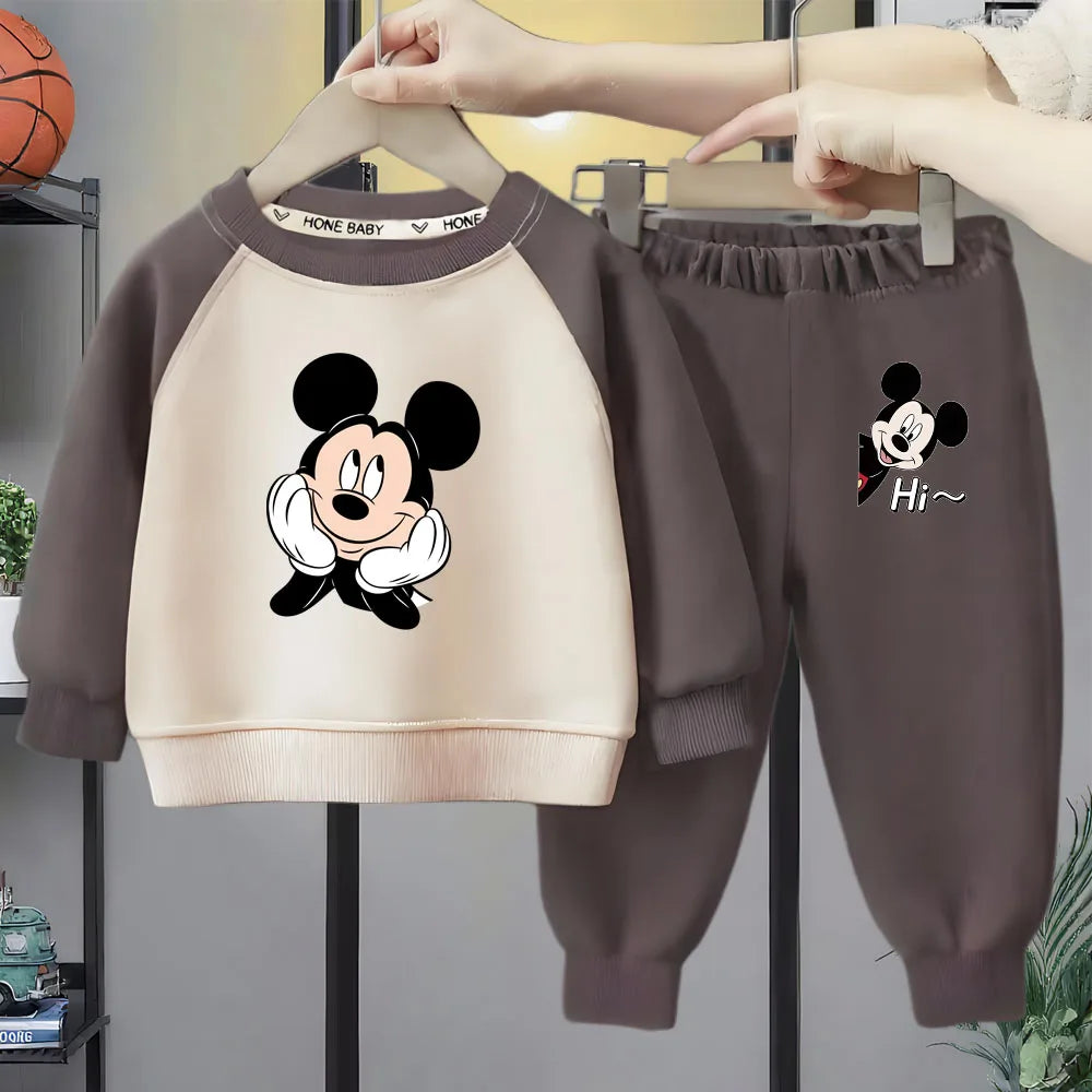 Boys O Neck Spliced Long Sleeve Hoodies Sets Spring/autumn Chidren Clothing Set Baby Kids Casual Sweatshirt Suit New Tracksuit