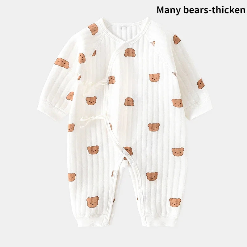 Long Sleeve Baby Casual Jumpsuits Baby Boys Girls Toddler Rompers Cotton Bebe Jumpsuit Clothing Outfits Soft One-Piece Pajamas
